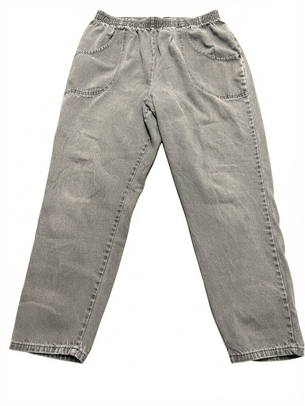 Vintage 90s Blues Union Bay Gray Elastic Waist Denim Jeans Size L